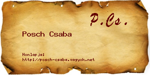 Posch Csaba névjegykártya